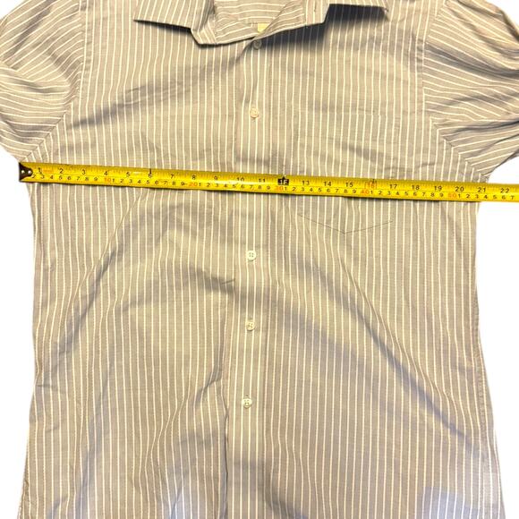 Michael Kors Blue White Cotton Button Down Shirt Medium 15 1/2 32/33 - Picture 3 of 4